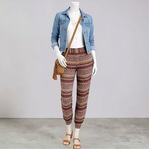 Joe Benbasset Multicolor Aztec-Print Jogger Pants